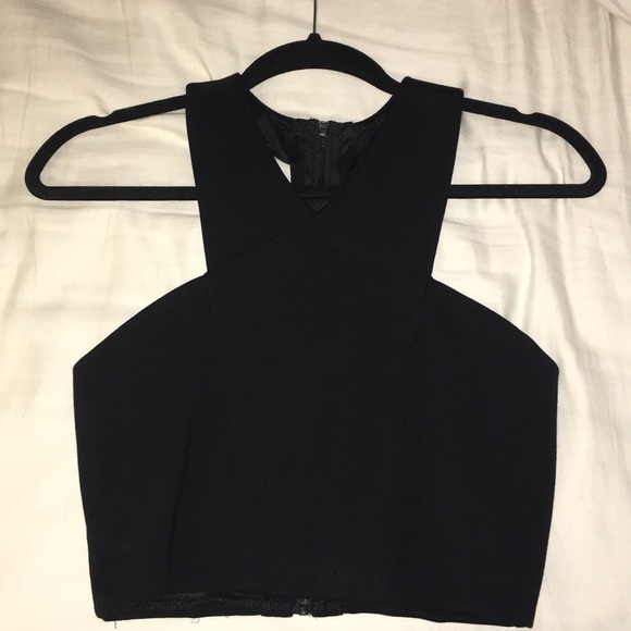 Express Tops - NWT Express Black Criss Cross Crop Top